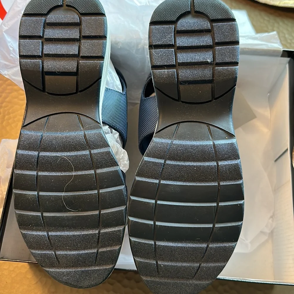 Blonde Navy Platform Sandal - Picture 3 of 4